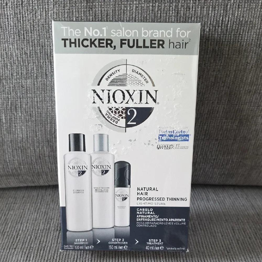 Nioxin System 2 Hair Care Kit - For‎ Thicker, Fuller, Natural Hair, New In Box.
